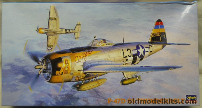 Hasegawa 1/48 Republic P-47D -25 Thunderbolt - USAAF 'Angie' 512th FS 406 FG / 'Saucy Susie' 513th FS 406 FG, JT40 plastic model kit
